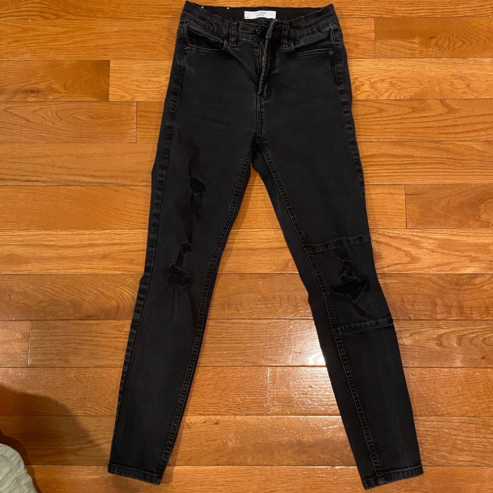 Dynamite Kate Black High Waisted Ripped Jeans